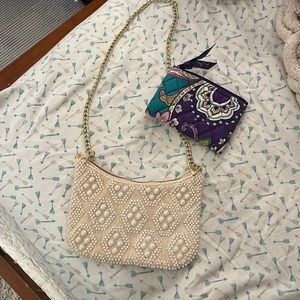 Antique coin purse with gold chain and Vera Bradley coin purse!